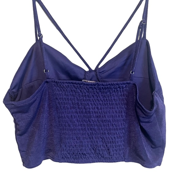 Wild Fable Dark Solid Purple Halter Top With Adjustable Spaghetti Straps size 2X - Picture 4 of 4